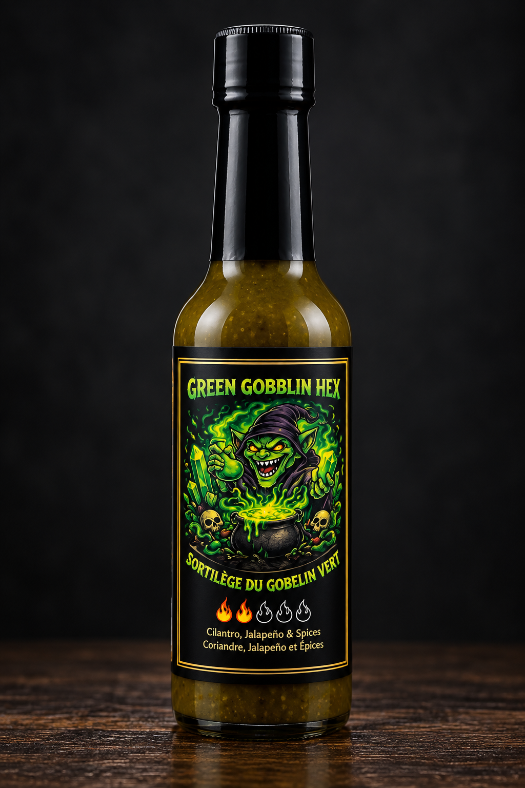Green Gobblin Hex bottle