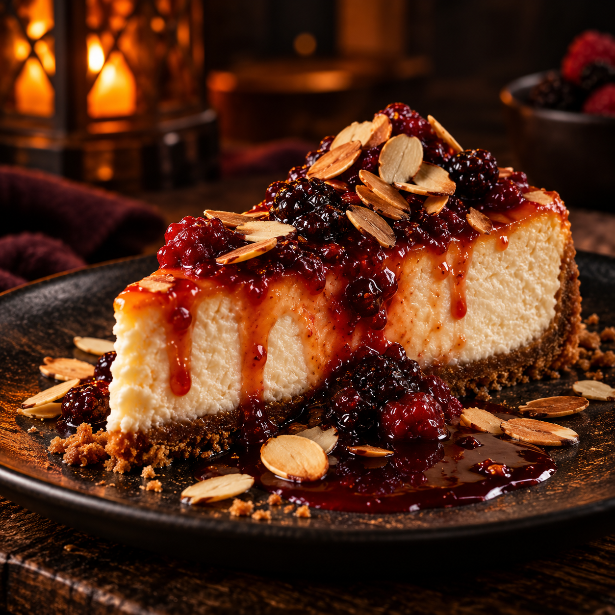 Amaretto Ghost Fire Cheesecake
