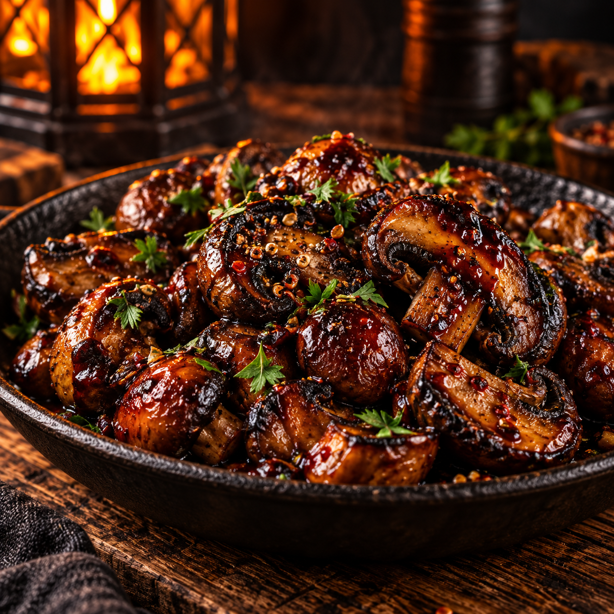 Coffee Inferno BBQ Mushrooms