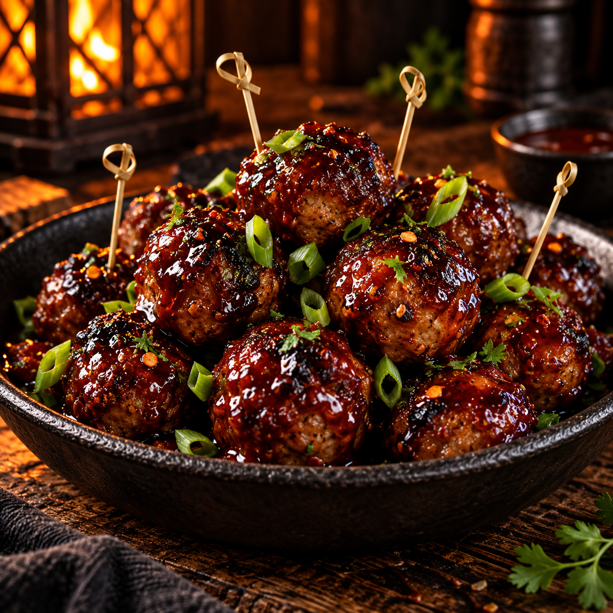 Coffee Inferno Glazed Meatballs