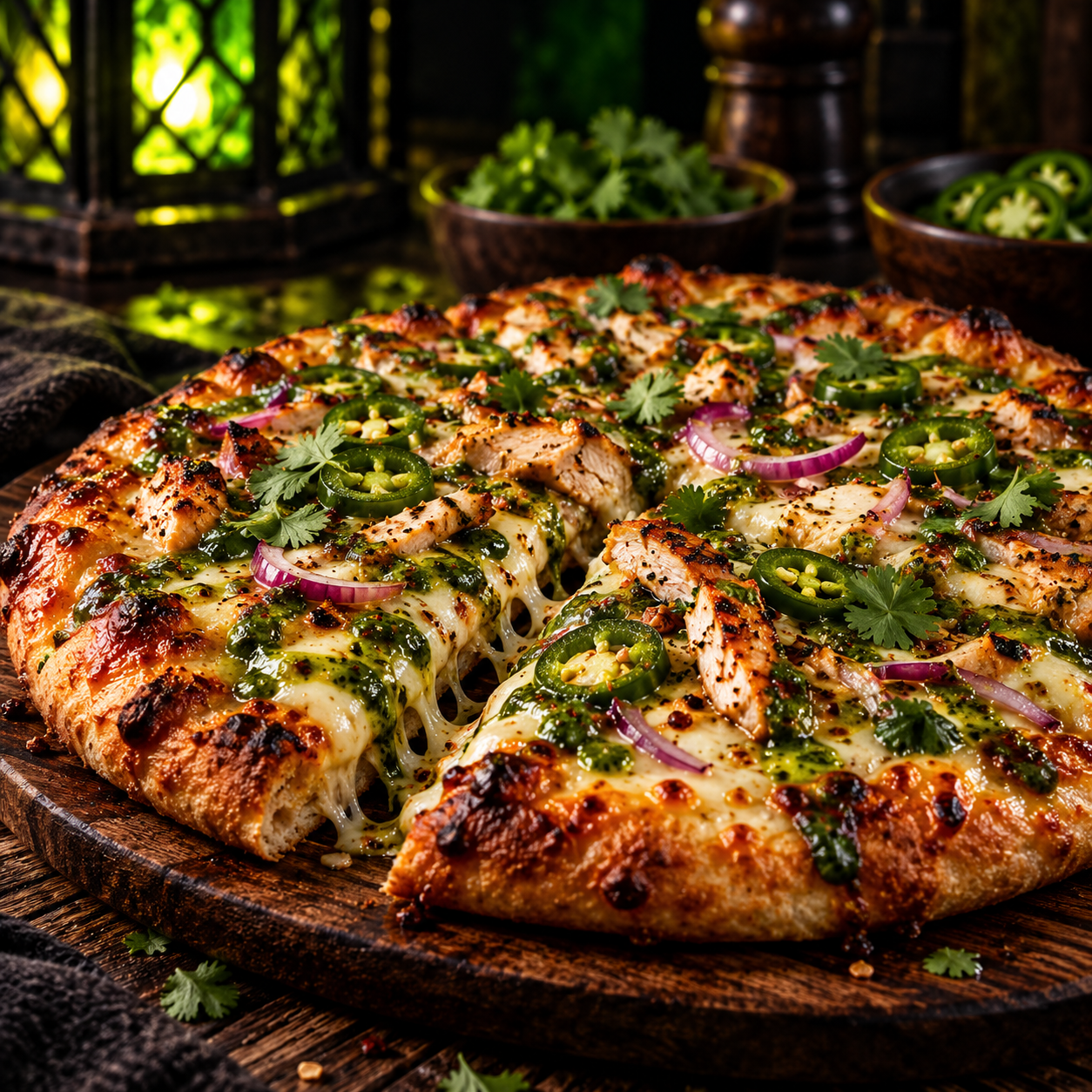 Gobblin Green Pizza