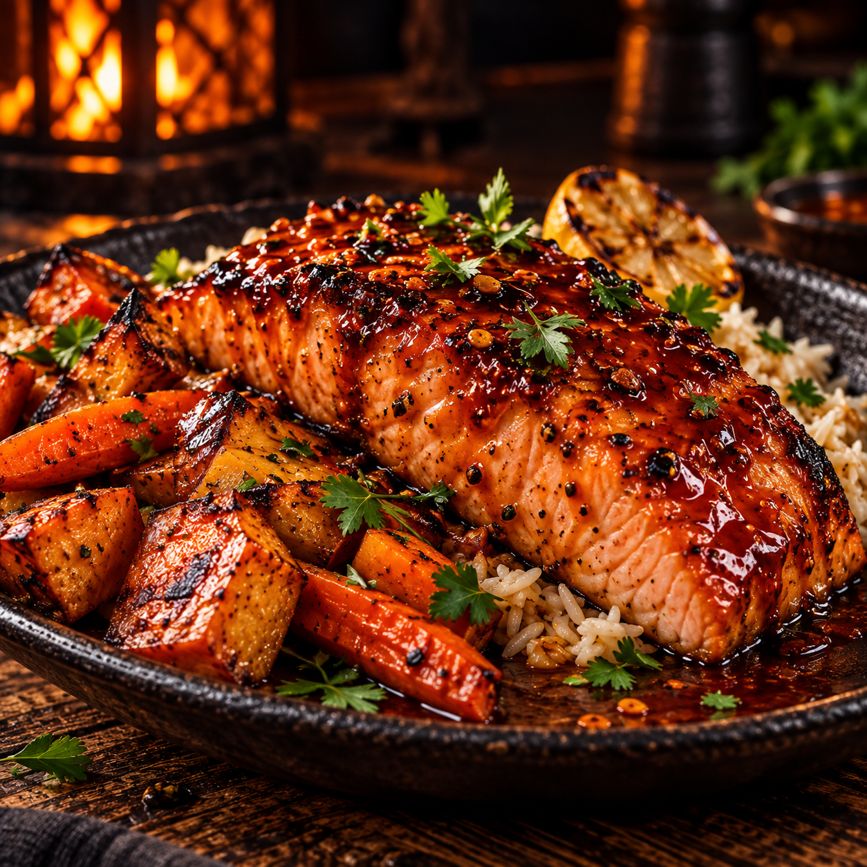 Maple Mayhem Glazed Salmon