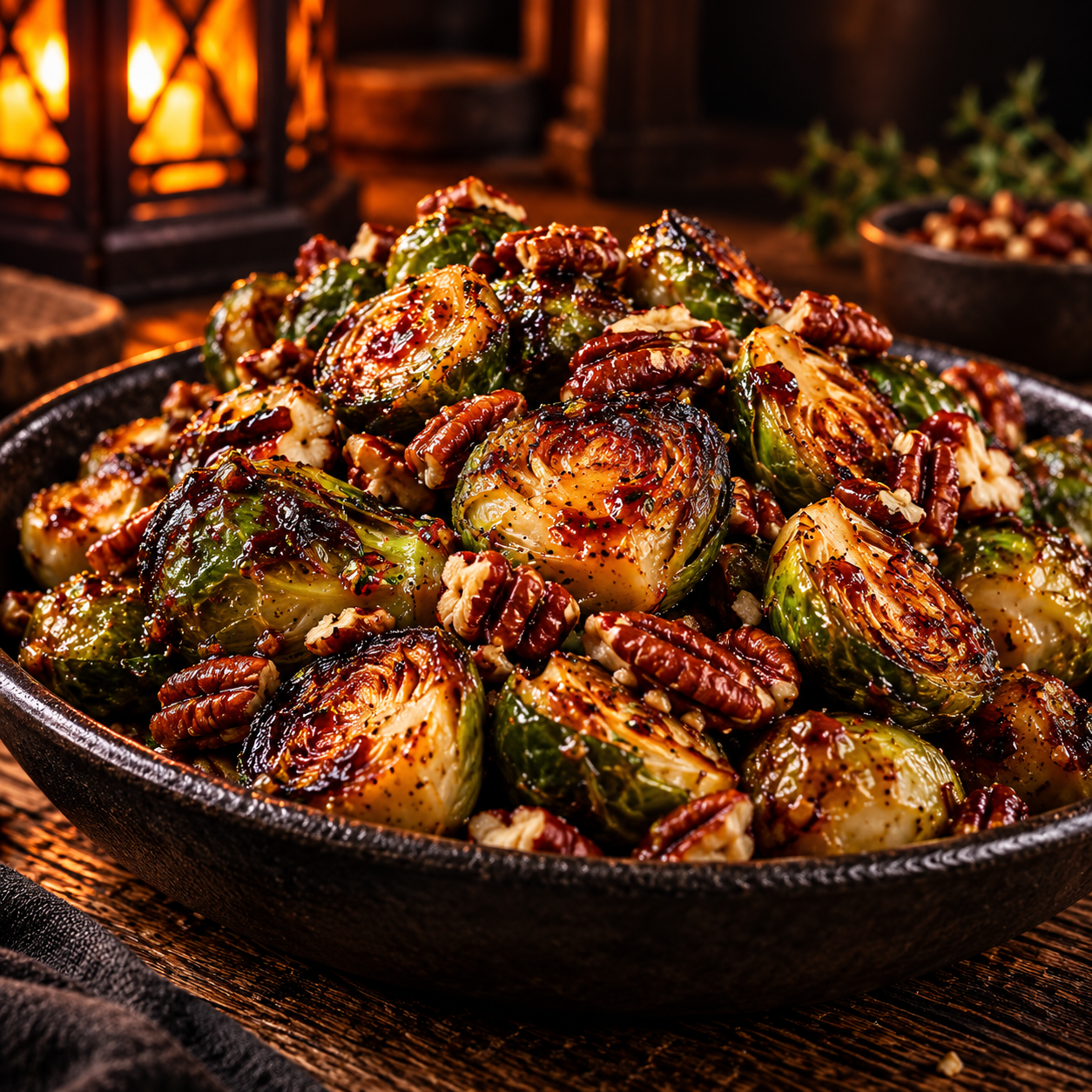Maple Mayhem Roasted Brussels Sprouts